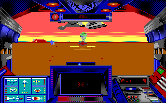 Stellar 7 IBM PC/Compatibles Screenshot: The first end of level boss.
