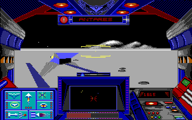 Stellar 7 IBM PC/Compatibles Screenshot: Attacking a sandsled.