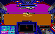 Stellar 7 for IBM PC/Compatibles - Firing on the end of level boss.