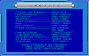Stellar 7 for IBM PC/Compatibles - Game credits.