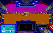 Stellar 7 for IBM PC/Compatibles - Going head to head with an enemy tank; not a good idea.
