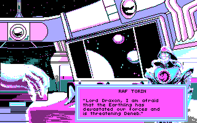 Stellar 7 IBM PC/Compatibles Screenshot: One of the between level cutscenes.