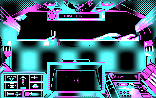 Stellar 7 IBM PC/Compatibles Screenshot: Searching for enemies on Antares...