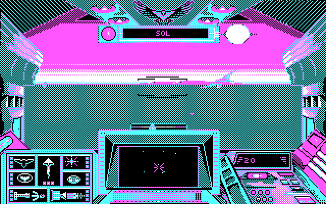 Stellar 7 IBM PC/Compatibles Screenshot: Some enemies can fly.