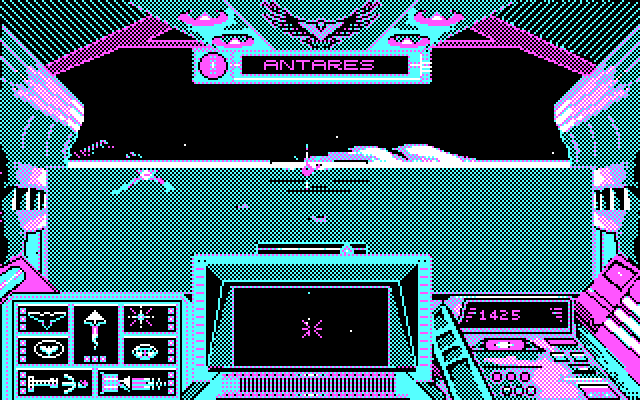 Stellar 7 IBM PC/Compatibles Screenshot: Attacking some opponents.