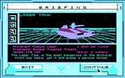 Stellar 7 for IBM PC/Compatibles - Mission briefing; the laser tank is tougher.
