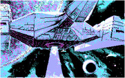 Stellar 7 for IBM PC/Compatibles - The Arcturan armada prepares to launch a battle.