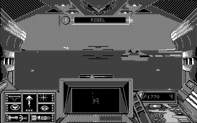 Stellar 7 IBM PC/Compatibles Screenshot: A tank fires lasers at the Raven.