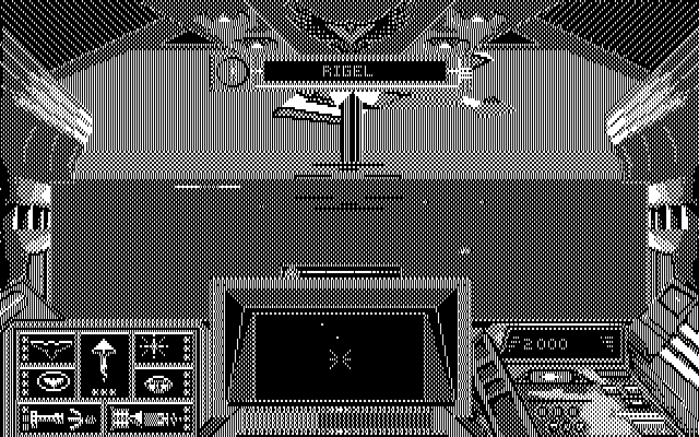 Stellar 7 IBM PC/Compatibles Screenshot: The end of level boss beams down to the planet...