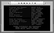 Stellar 7 for IBM PC/Compatibles - Game credits.