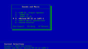 Stellar 7 for IBM PC/Compatibles - Sound card selection.