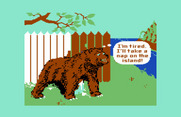 The Chase on Tom Sawyer's Island for Commodore 64 - Introduction; even a bear enters the chase!
