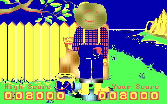 Chase on Tom Sawyer's Island, The IBM PC/Compatibles Screenshot: Game over.