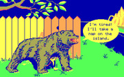 Chase on Tom Sawyer's Island, The for IBM PC/Compatibles - Even a bear is on the island!