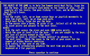 Chase on Tom Sawyer's Island, The for IBM PC/Compatibles - Game instructions.
