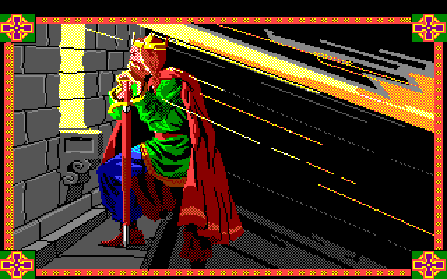 Conquests of Camelot: The Search for the Grail Amiga Screenshot: King Arthur is ready to set out on a quest...