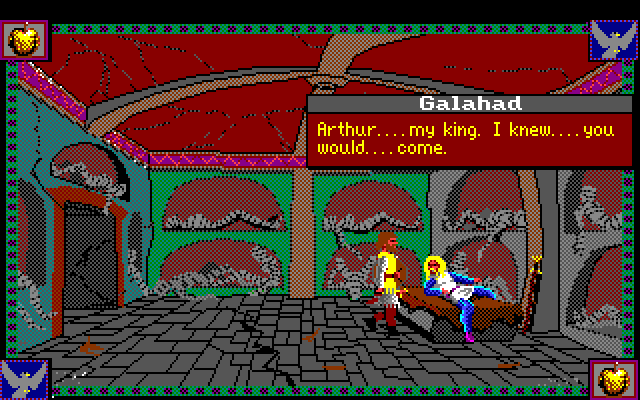 Conquests of Camelot: The Search for the Grail Amiga Screenshot: I found Galahad!