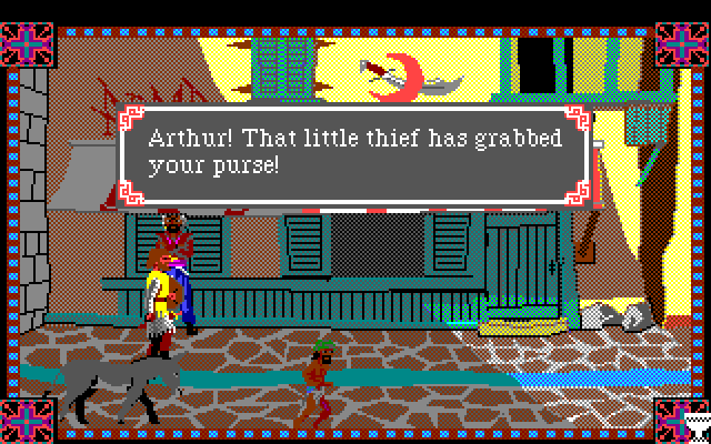 Conquests of Camelot: The Search for the Grail Amiga Screenshot: I've been robbed!