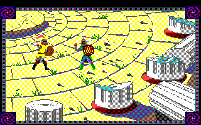 Conquests of Camelot: The Search for the Grail Amiga Screenshot: It's battle time!