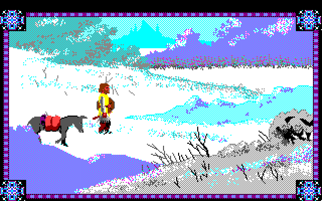 Conquests of Camelot: The Search for the Grail Amiga Screenshot: Entering an icy area...