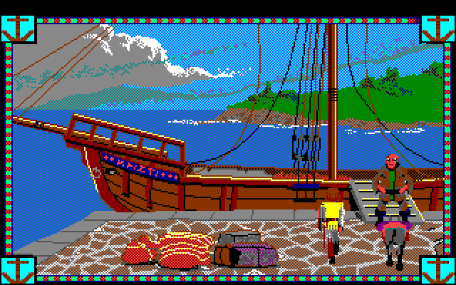 Conquests of Camelot: The Search for the Grail Amiga Screenshot: Time to travel...