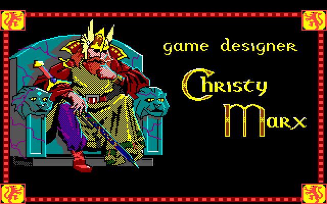 Conquests of Camelot: The Search for the Grail Amiga Screenshot: One of several credits screens.