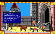 Conquests of Camelot: The Search for the Grail for Amiga - Time to leave the castle...
