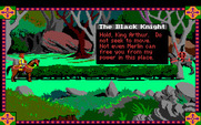 Conquests of Camelot: The Search for the Grail for Amiga - A battle with the Black Knight is about to begin!