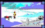 Conquests of Camelot: The Search for the Grail for Amiga - Entering an icy area...