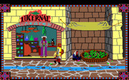 Conquests of Camelot: The Search for the Grail for Amiga - You'll encounter many people and need to help them when exploring the bizarre.