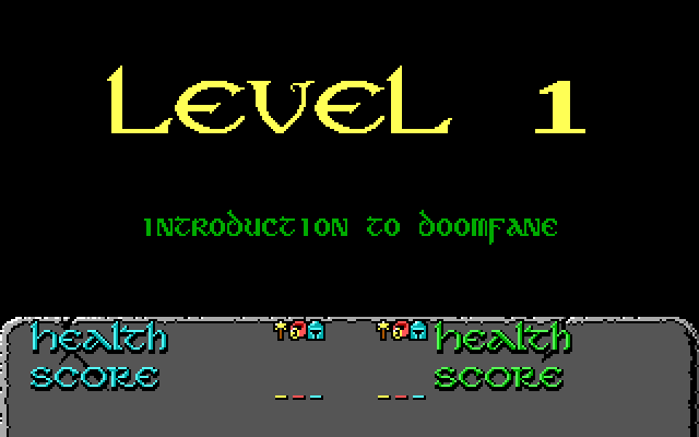 Demon Stalkers IBM PC/Compatibles Screenshot: Ready to begin level 1?