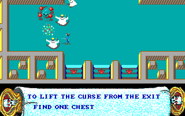 Demon Stalkers IBM PC/Compatibles Screenshot: Your character appears striped when invisible to enemies.
