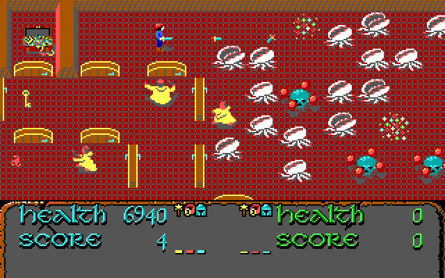 Demon Stalkers IBM PC/Compatibles Screenshot: Lots of sleeping snappers here...don't wake them up!