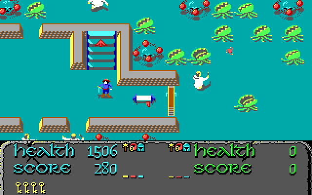 Demon Stalkers IBM PC/Compatibles Screenshot: Start of level 2.