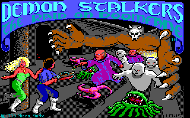 Demon Stalkers IBM PC/Compatibles Screenshot: Title screen 2.