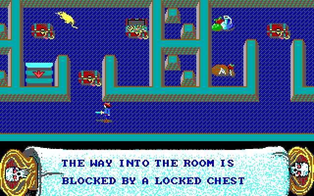 Demon Stalkers IBM PC/Compatibles Screenshot: The way into this room is blocked also.