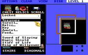 Demon Stalkers for IBM PC/Compatibles - Level editor; Placing treasures.