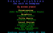 Demon Stalkers for IBM PC/Compatibles - Title screen 1.
