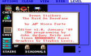 Demon Stalkers for IBM PC/Compatibles - Level editor title screen.