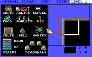Demon Stalkers for IBM PC/Compatibles - Level editor; Select an object to place in the maze.