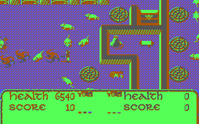 Demon Stalkers IBM PC/Compatibles Screenshot: Under attack from all directions.