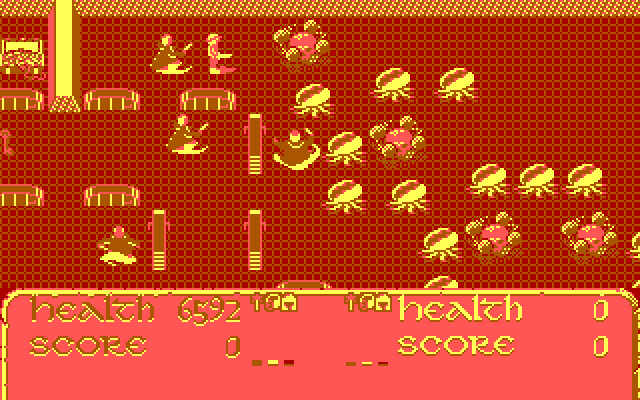 Demon Stalkers IBM PC/Compatibles Screenshot: This level has lots of sleeping snappers...