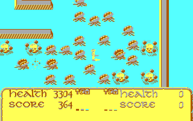 Demon Stalkers IBM PC/Compatibles Screenshot: Oops, I woke up the snappers!