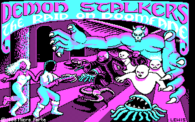 Demon Stalkers IBM PC/Compatibles Screenshot: Title screen 2.
