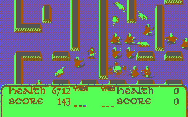 Demon Stalkers IBM PC/Compatibles Screenshot: Surrounded by enemies!