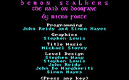 Demon Stalkers for IBM PC/Compatibles - Title screen 1.