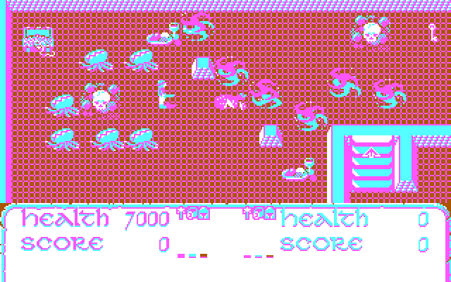 Demon Stalkers IBM PC/Compatibles Screenshot: Each level features a different maze to solve.