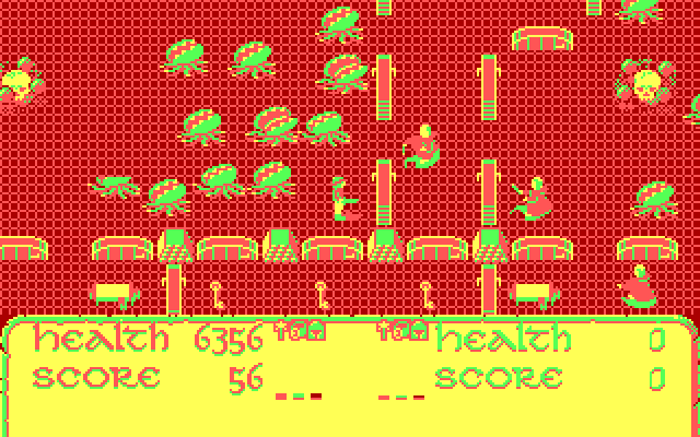 Demon Stalkers IBM PC/Compatibles Screenshot: There are lots of doors here, but few keys...