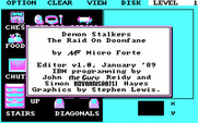 Demon Stalkers for IBM PC/Compatibles - Level editor, title screen.