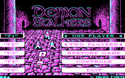 Demon Stalkers for IBM PC/Compatibles - The main menu.